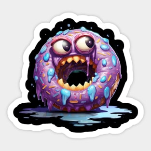 Monster donut, Halloween Sticker